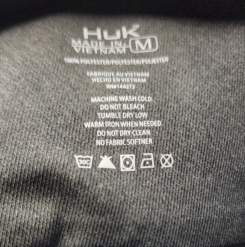 Huk Men's Casual Button Down Shirt - Gray - Picture 4 of 5